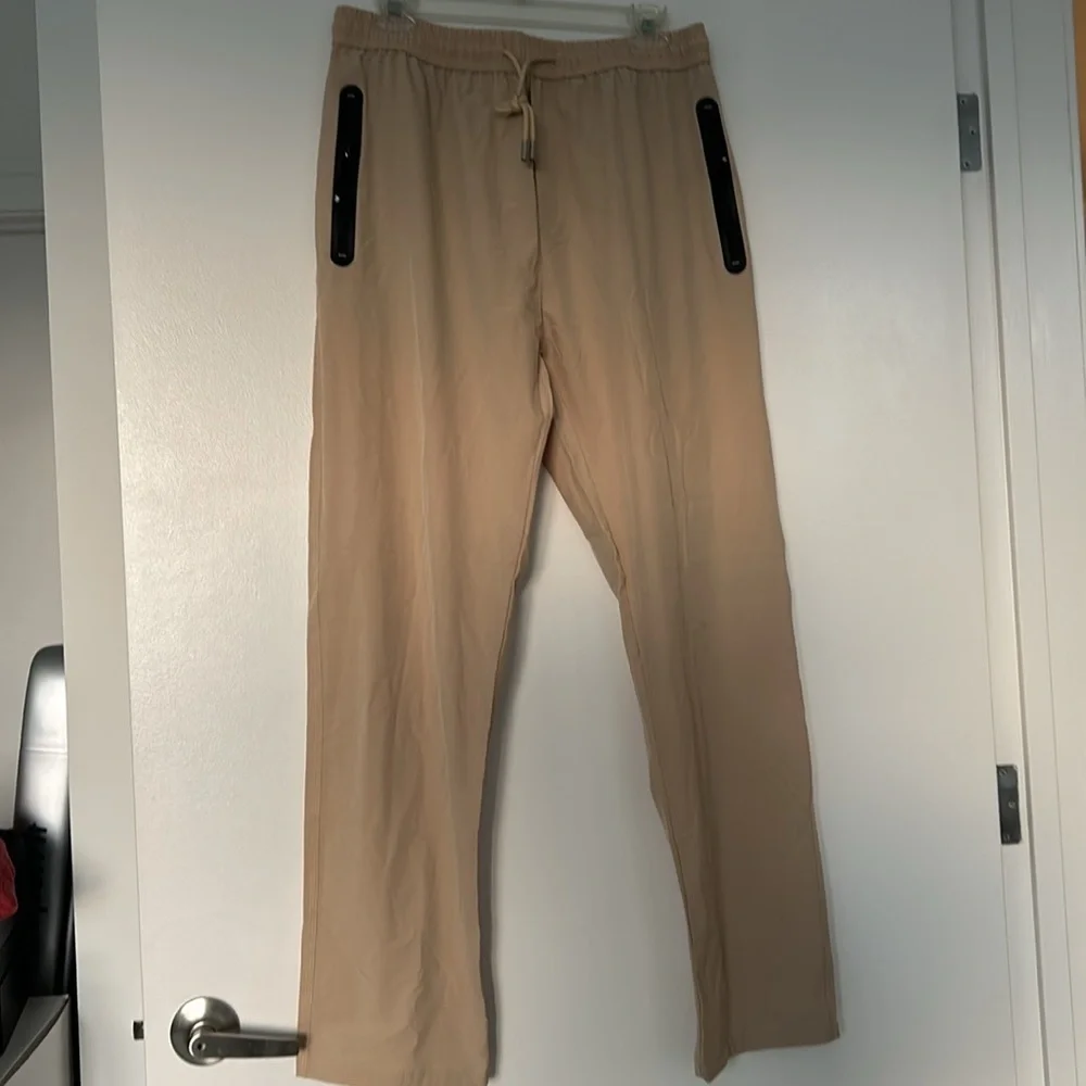 Men’s Beige Track Pants, Large, NWT